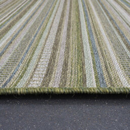 Green Striped Outdoor Rug, Striped Stain-Resistant Rug For Patio,deck, Garden, Durable Modern Outdoor Rug-160Cm X 230Cm - thumbnail 4
