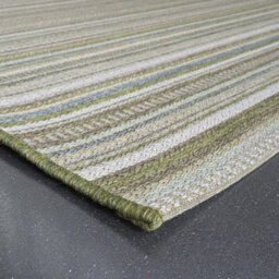 Green Striped Outdoor Rug, Striped Stain-Resistant Rug For Patio,deck, Garden, Durable Modern Outdoor Rug-160Cm X 230Cm - thumbnail 5