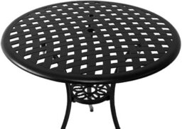Homeology Oshowa Black Garden And Patio Cast Aluminium Bistro Table - thumbnail 2