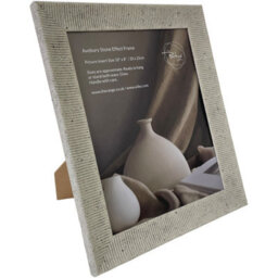 Deenz 2 X Avebury Stone Effect Finish Photo Frame Ribbed Pattern Neutral 8X10'' Wall Mount & Standing Contemporary 30 X 25 Cm - thumbnail 2