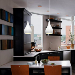Long Life Lamps Company Modern White Metal Ceiling Pendant Light Droplet Shade M0059 - thumbnail 7