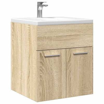 Berkfield Bathroom Sink Cabinet Sonoma Oak 41X38.5X46 Cm Engineered Wood - image 1