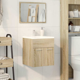 Berkfield Bathroom Sink Cabinet Sonoma Oak 41X38.5X46 Cm Engineered Wood - thumbnail 3