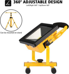 New 10W Bright Cob Led Rechargeable Cordless Portable Building Flood Light Camping - thumbnail 4