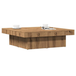 Berkfield Coffee Table Artisan Oak 90X90X28 Cm Engineered Wood - thumbnail 1