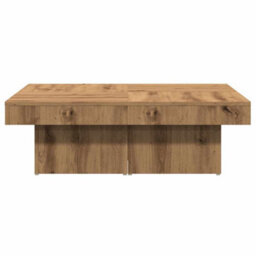 Berkfield Coffee Table Artisan Oak 90X90X28 Cm Engineered Wood - thumbnail 4