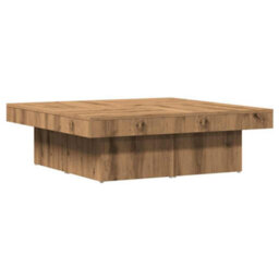 Berkfield Coffee Table Artisan Oak 90X90X28 Cm Engineered Wood - thumbnail 2