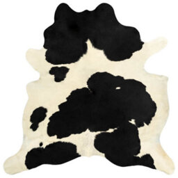 Berkfield Soft Real Cow Hide Rug Black And White 150X170 Cm - thumbnail 1