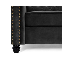 Home Detail Chester 3 Seater Sofa, Black Velvet - thumbnail 5