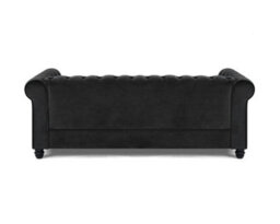 Home Detail Chester 3 Seater Sofa, Black Velvet - thumbnail 4
