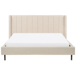 Beliani Bed Boucle Villette 180 X 200 Cm (Eu Super King) Beige - thumbnail 5