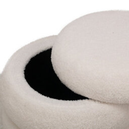 Nordlys White Bouclé Pouf With Storage Vintage Style Living Room - thumbnail 7
