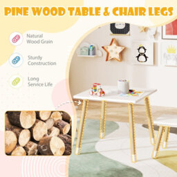 Gainoom Kids Table And Chairs Set Wooden Toddler Desk And Chair Set For Classroom Daycare Home - thumbnail 8