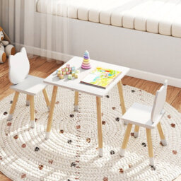 Gainoom Kids Table And Chairs Set Wooden Toddler Desk And Chair Set For Classroom Daycare Home - thumbnail 3