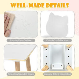 Gainoom Kids Table And Chairs Set Wooden Toddler Desk And Chair Set For Classroom Daycare Home - thumbnail 7