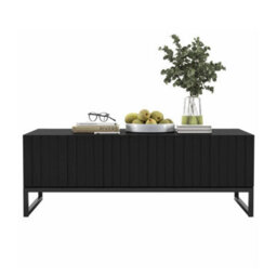 Heze Furniture Elpis Glamour Coffee Table 110 Cm - Black Matt / Black Frame - thumbnail 1