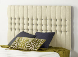 Somnior Beds Somnior  4Ft Galaxy Small Double 32 Inches Beige Linen Headboard With Wooden Struts