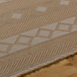 Livabliss Mystery-Washable Tan Beige Ivory Modern Living Dining Jute Rug 198 X 275 Cm Easy Care, Non Shedding - thumbnail 3