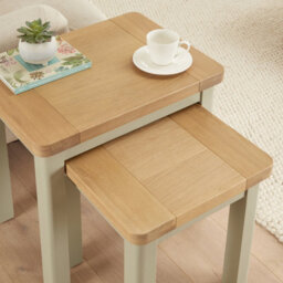 The Furniture Market Marbury Sage Green Nest Of 2 Tables - thumbnail 3