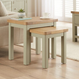 The Furniture Market Marbury Sage Green Nest Of 2 Tables - thumbnail 1