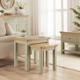The Furniture Market Marbury Sage Green Nest Of 2 Tables - thumbnail 2