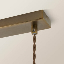 Valuelights Susie Glass Lantern 3 Drop Brushed Brass Diner Ceiling Pendant Light With Filament Bulbs - thumbnail 5