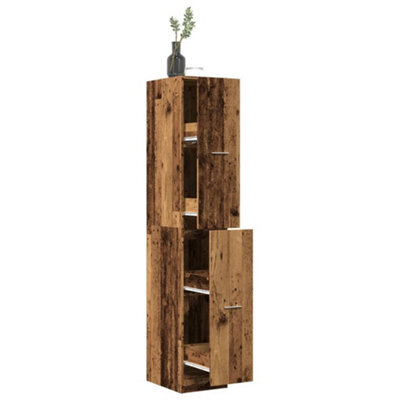 Walplus Apothecary Cabinetâ Old Wood 30X41X174.5 Cm Engineered Wood - image 1