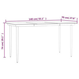 Berkfield 5 Piece Garden Dining Set With Cushions Grey Poly Rattan - thumbnail 9