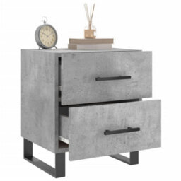 Berkfield Bedside Cabinets 2 Pcs Concrete Grey 40X35X47.5 Cm Engineered Wood - thumbnail 4