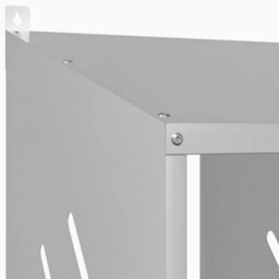 Walplus Chicken Nesting Box With 2 Compartments Galvanized Silver Metal - thumbnail 9