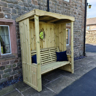 Churnet Valley Garden Furniture Ltd Churnet Valley Four Seasons 3 Seat Arbour - image 1