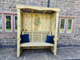 Churnet Valley Garden Furniture Ltd Churnet Valley Four Seasons 3 Seat Arbour - thumbnail 4