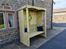 Churnet Valley Garden Furniture Ltd Churnet Valley Four Seasons 3 Seat Arbour - thumbnail 6