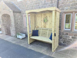 Churnet Valley Garden Furniture Ltd Churnet Valley Four Seasons 3 Seat Arbour - thumbnail 5
