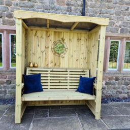 Churnet Valley Garden Furniture Ltd Churnet Valley Four Seasons 3 Seat Arbour - thumbnail 2