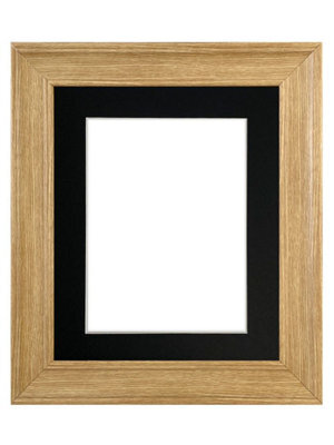 Frames By Post Scandi Oak Frame With Black Mount For Imagesize A2 - image 1