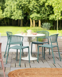 Beliani Set Of 4 Garden Chairs Gela Mint Green - thumbnail 2