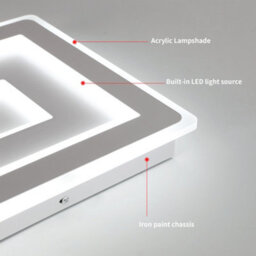 Pheashine Sleek 3-Tier Ceiling Light 42W 6500K Cool White 30Cm Ultra Thin Acrylic Flush Mount - thumbnail 4