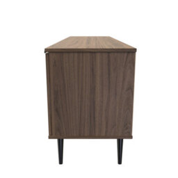 Fuji 2 Door 1 Drawer Wide Tv Unit In Carini Walnut (Ready Assembled) - thumbnail 2