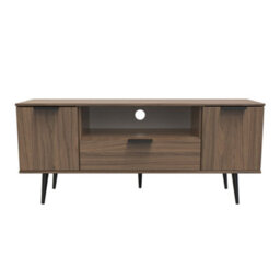 Fuji 2 Door 1 Drawer Wide Tv Unit In Carini Walnut (Ready Assembled)