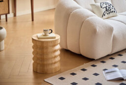 Nordlys Brown Solid Wood Pouf With Storage Modern Design Style Living Room - thumbnail 4