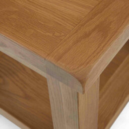 Zelah Oak 50Cm Lamp Side Table With Shelf - Fully Assembled By Roseland Furniture - thumbnail 6