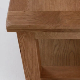 Zelah Oak 50Cm Lamp Side Table With Shelf - Fully Assembled By Roseland Furniture - thumbnail 9