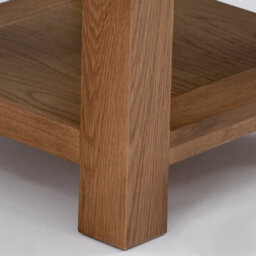 Zelah Oak 50Cm Lamp Side Table With Shelf - Fully Assembled By Roseland Furniture - thumbnail 8