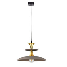Luminosa Lighting Luminosa Celesta Dome Pendant Ceiling Light Brown, Gold 1X E27 - thumbnail 1