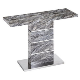 Furniture in Fashion Parini High Gloss Console Table In Melange Marble Effect - thumbnail 4