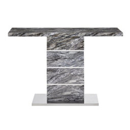 Furniture in Fashion Parini High Gloss Console Table In Melange Marble Effect - thumbnail 5
