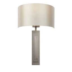 Luminosa Lighting Luminosa Olbia Wall Lamp Brushed Bronze Plate & Mink Satin Fabric
