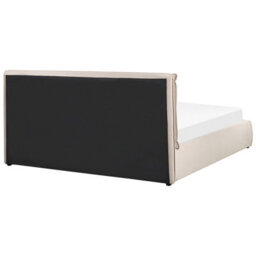 Beliani Ottoman Bed Velvet Bajonna 180 X 200 Cm (Eu Super King) Beige - thumbnail 8