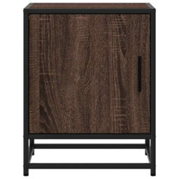 Berkfield Bedside Cabinets 2 Pcs Brown Oak 40X31X50 Cm Engineered Wood And Metal - thumbnail 5
